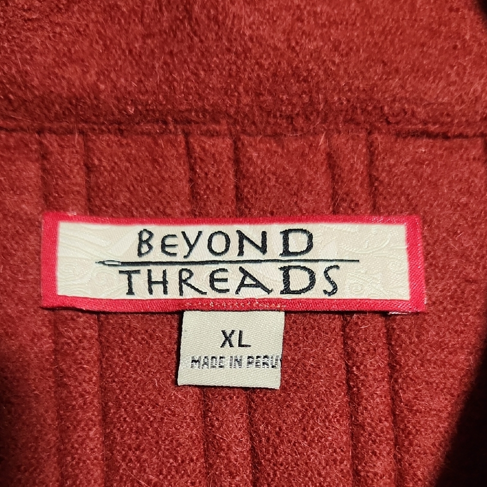 Beyond Threads Alpaca & Wool Sweater Jacket XL - Picture 6 of 10